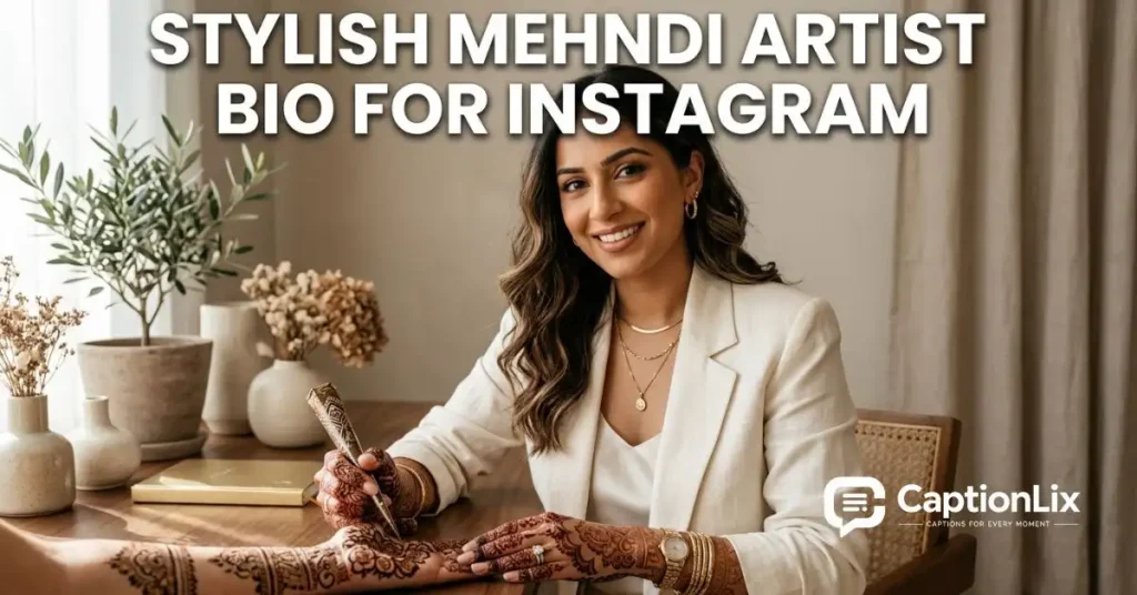 Mehndi Artist Bio For Instagram